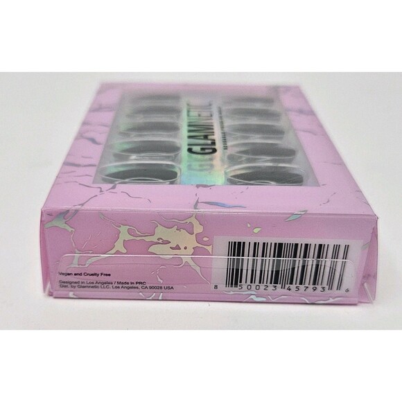 Glamnetic Reusable Press-On Nails Boba Short Almond Black NEW 24 Nails - Picture 6 of 6